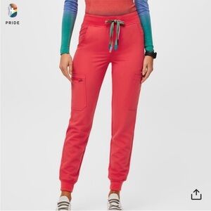 Figs Hibiscus Pride High Waisted Zamola Joggers Scrub Pants Size 4XL NWT